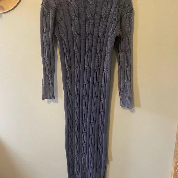 Line & Dot | Dresses | Line And Dot Maxi Navy Cable Knit Sweater Dress Size  Small | Poshmark